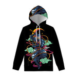 Ninja Warrior Print Pullover Hoodie