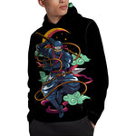Ninja Warrior Print Pullover Hoodie