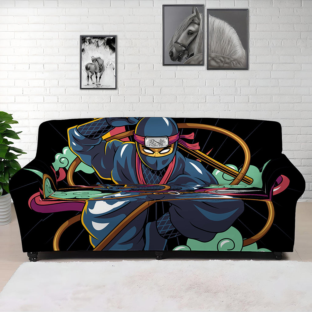 Ninja Warrior Print Sofa Cover