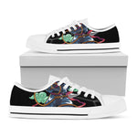 Ninja Warrior Print White Low Top Shoes