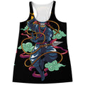 Ninja Warrior Print Women's Racerback Tank Top