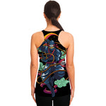Ninja Warrior Print Women's Racerback Tank Top
