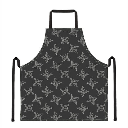 Ninja Weapon Pattern Print Apron
