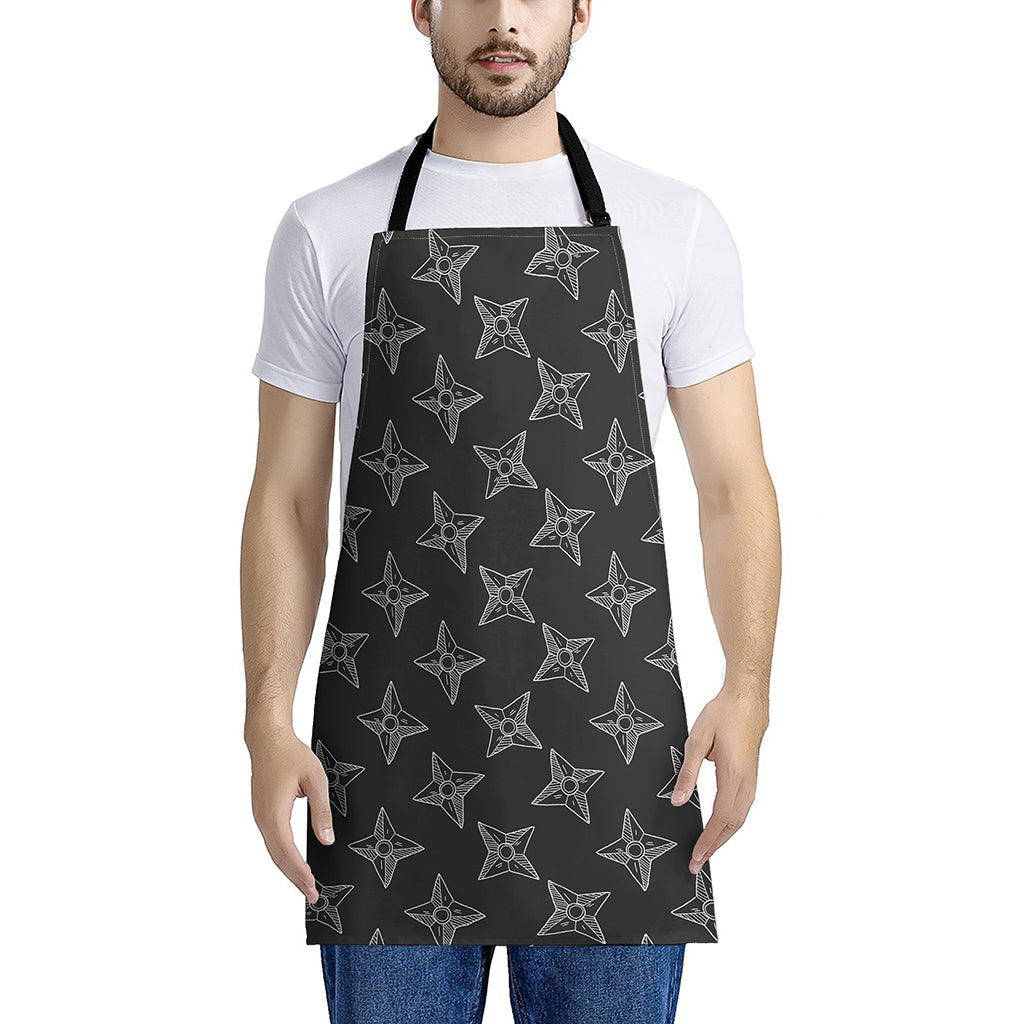 Ninja Weapon Pattern Print Apron