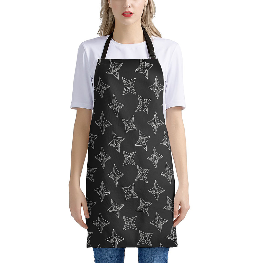 Ninja Weapon Pattern Print Apron