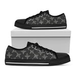 Ninja Weapon Pattern Print Black Low Top Shoes