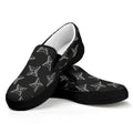 Ninja Weapon Pattern Print Black Slip On Sneakers