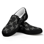 Ninja Weapon Pattern Print Black Slip On Shoes