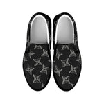 Ninja Weapon Pattern Print Black Slip On Shoes