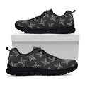 Ninja Weapon Pattern Print Black Running Shoes