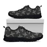 Ninja Weapon Pattern Print Black Sneakers