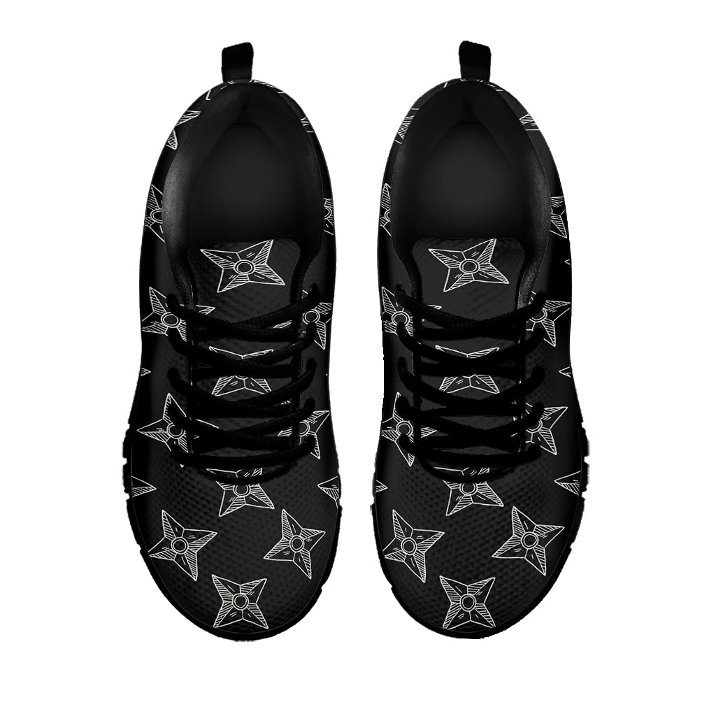 Ninja Weapon Pattern Print Black Sneakers