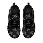 Ninja Weapon Pattern Print Black Sneakers