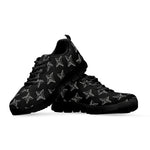 Ninja Weapon Pattern Print Black Sneakers