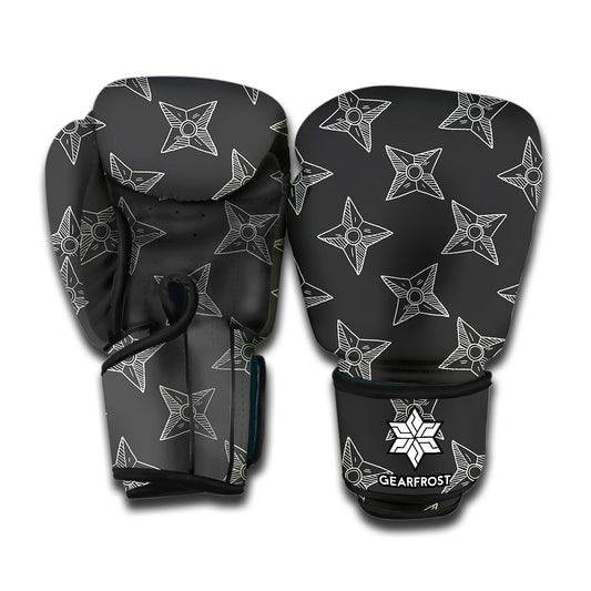 Ninja Weapon Pattern Print Boxing Gloves