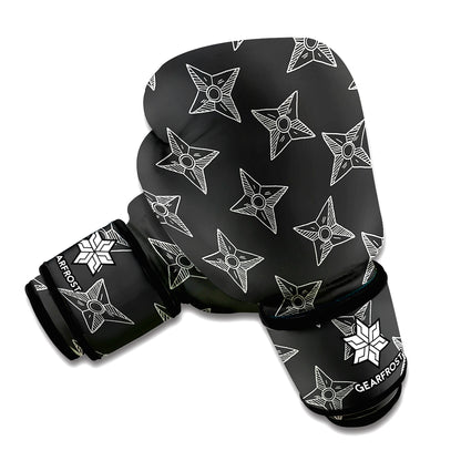 Ninja Weapon Pattern Print Boxing Gloves