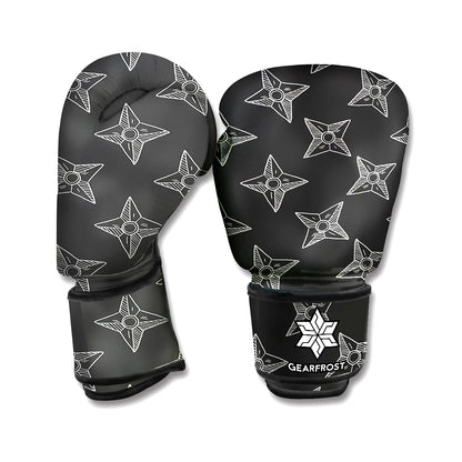 Ninja Weapon Pattern Print Boxing Gloves
