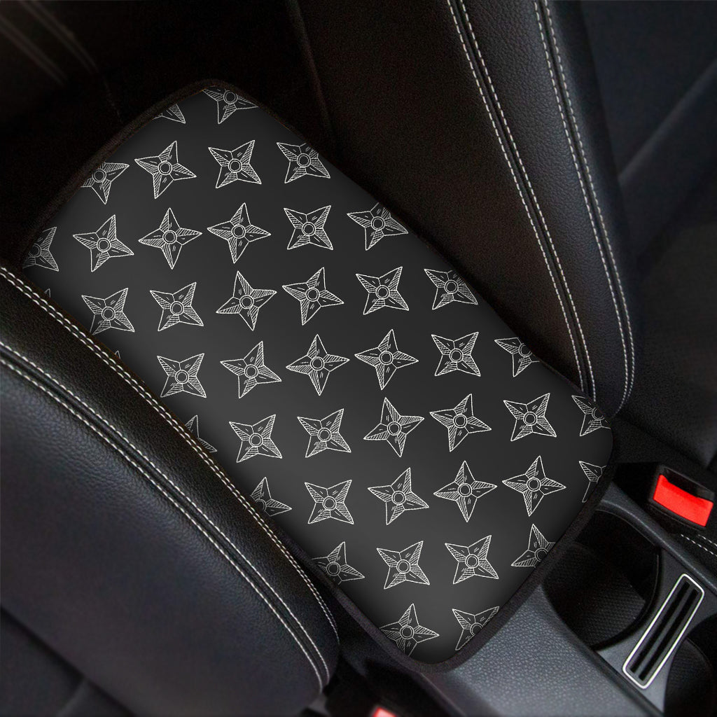 Ninja Weapon Pattern Print Car Center Console Cover