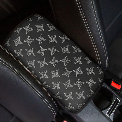 Ninja Weapon Pattern Print Car Center Console Cover