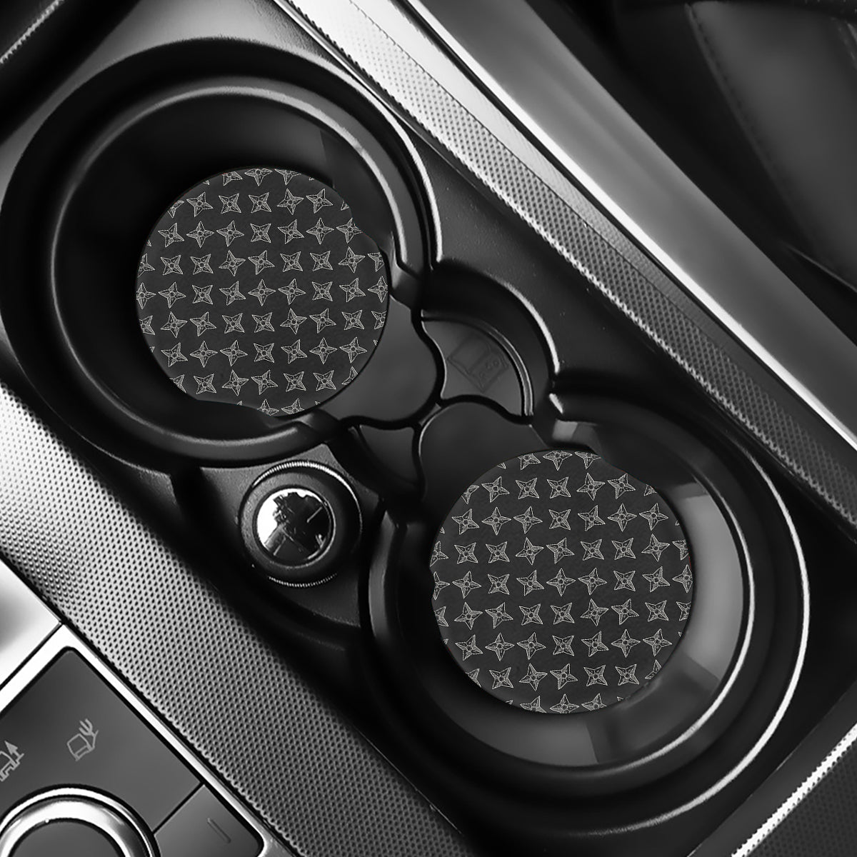 Ninja Weapon Pattern Print Car Coasters