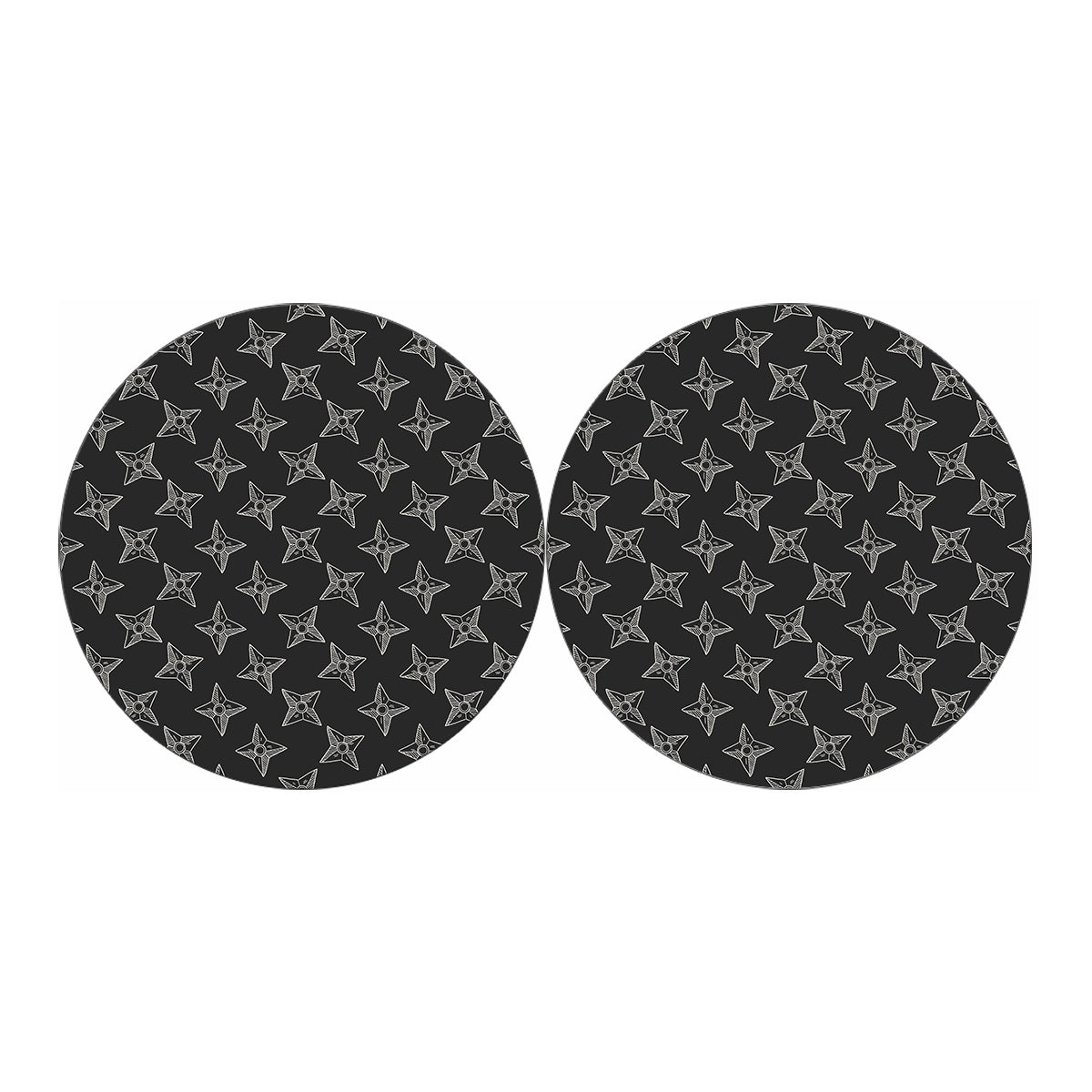 Ninja Weapon Pattern Print Car Coasters