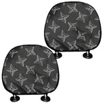 Ninja Weapon Pattern Print Car Headrest Covers