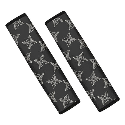 Ninja Weapon Pattern Print Car Seat Belt Covers