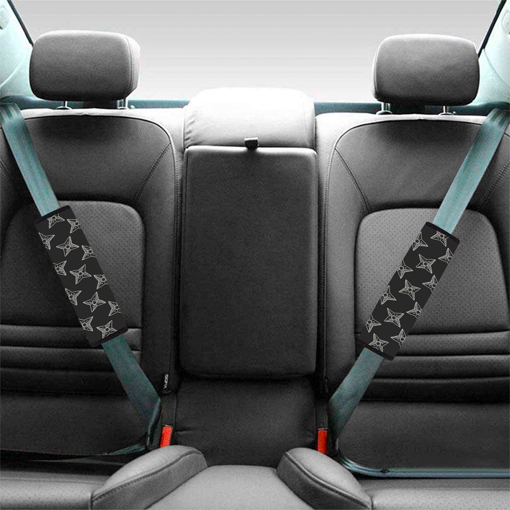 Ninja Weapon Pattern Print Car Seat Belt Covers