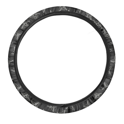Ninja Weapon Pattern Print Car Steering Wheel Cover