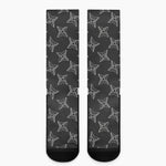 Ninja Weapon Pattern Print Crew Socks