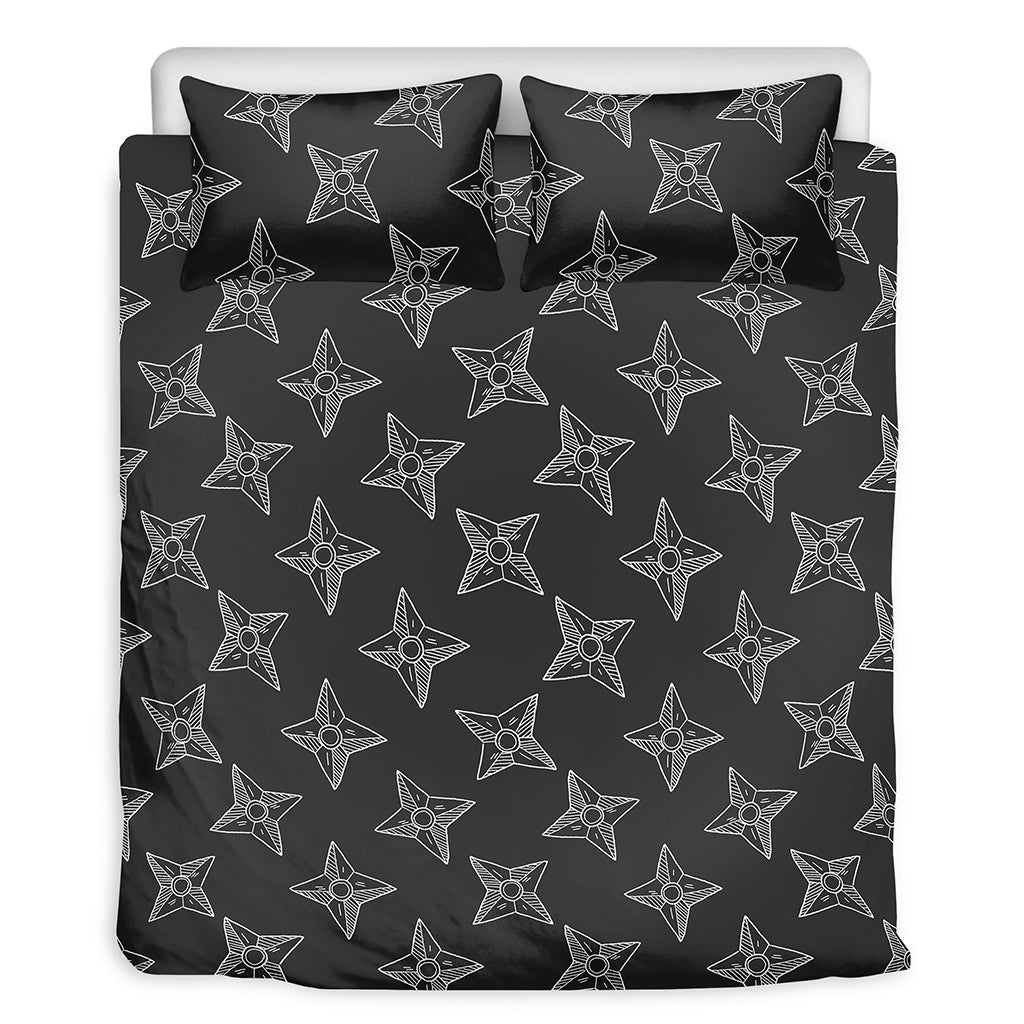 Ninja Weapon Pattern Print Duvet Cover Bedding Set