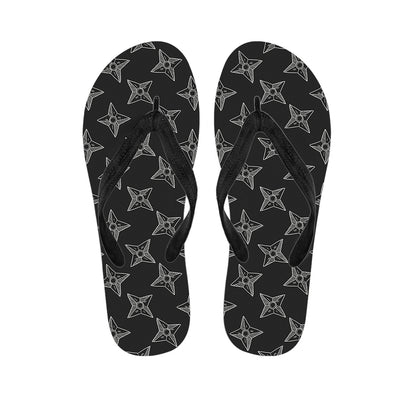 Ninja Weapon Pattern Print Flip Flops