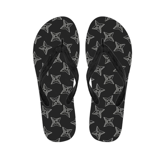 Ninja Weapon Pattern Print Flip Flops