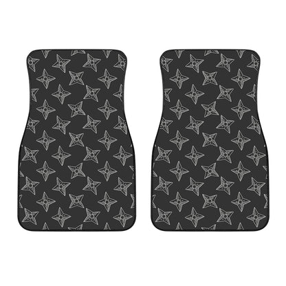 Ninja Weapon Pattern Print Front Car Floor Mats
