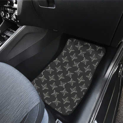 Ninja Weapon Pattern Print Front Car Floor Mats