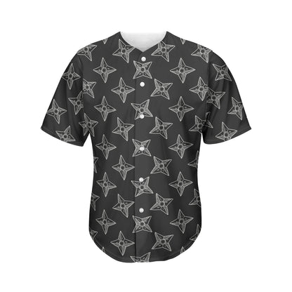Ninja Weapon Pattern Print Men's Baseball Jersey