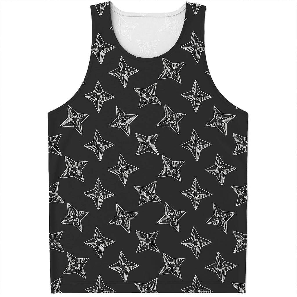 Ninja Weapon Pattern Print Men's Tank Top