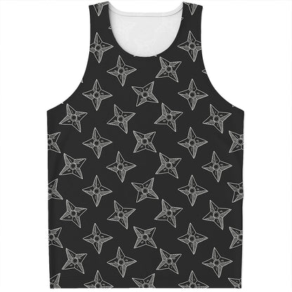 Ninja Weapon Pattern Print Men's Tank Top