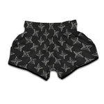 Ninja Weapon Pattern Print Muay Thai Boxing Shorts