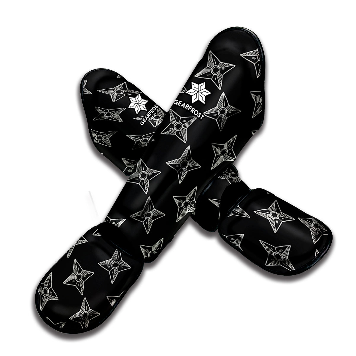 Ninja Weapon Pattern Print Muay Thai Shin Guard