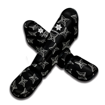 Ninja Weapon Pattern Print Muay Thai Shin Guard