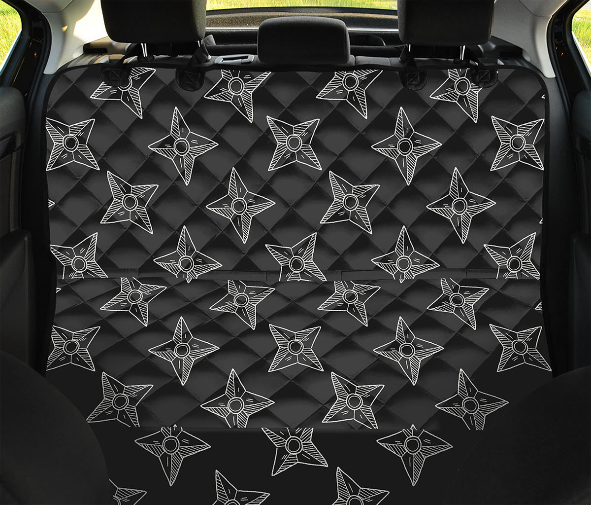 Ninja Weapon Pattern Print Pet Car Back Seat Cover