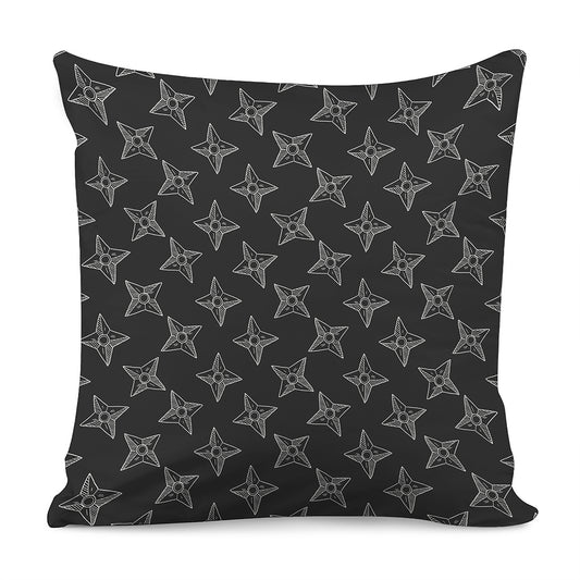 Ninja Weapon Pattern Print Pillow Cover