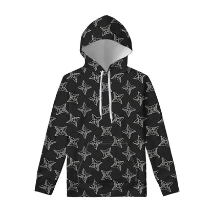 Ninja Weapon Pattern Print Pullover Hoodie