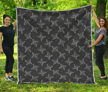 Ninja Weapon Pattern Print Quilt