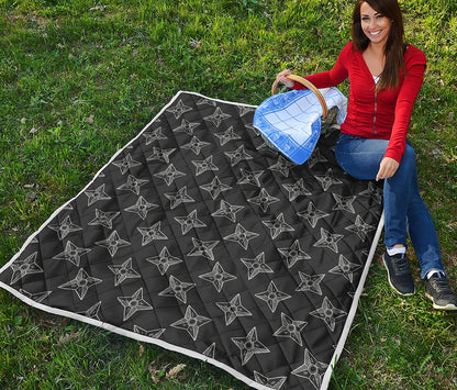 Ninja Weapon Pattern Print Quilt