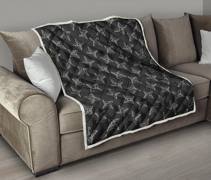 Ninja Weapon Pattern Print Quilt