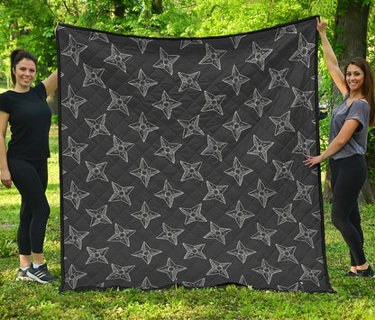Ninja Weapon Pattern Print Quilt