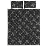 Ninja Weapon Pattern Print Quilt Bed Set