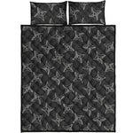Ninja Weapon Pattern Print Quilt Bed Set